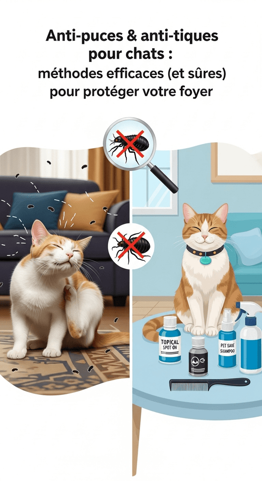 Anti-puces & anti-tiques pour chats : méthodes efficaces (et sûres) pour protéger votre foyer - My Animal Lovers
