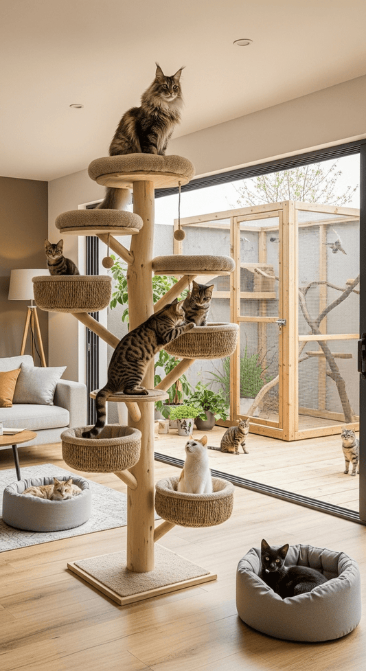 Arbre à chat solide (XXL, bois) & enclos extérieur : comment choisir sans se tromper - My Animal Lovers