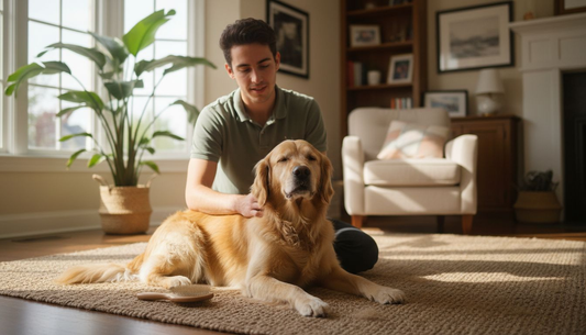 Un chien serein grâce à un toilettage tout en douceur