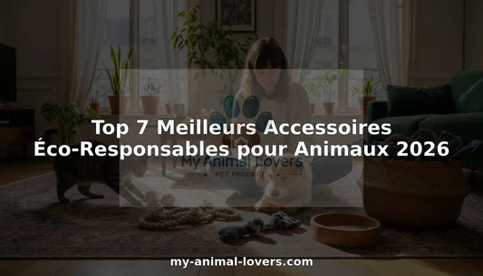 Un maître soucieux de l’environnement qui prend soin de son chat et de son chien avec des accessoires écoresponsables.