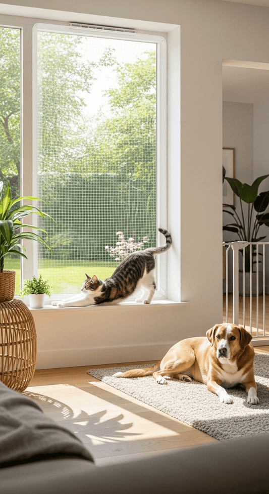 Anti-fugue & sécurité à la maison : filets fenêtres/balcon, barrières & chatières intelligentes - My Animal Lovers