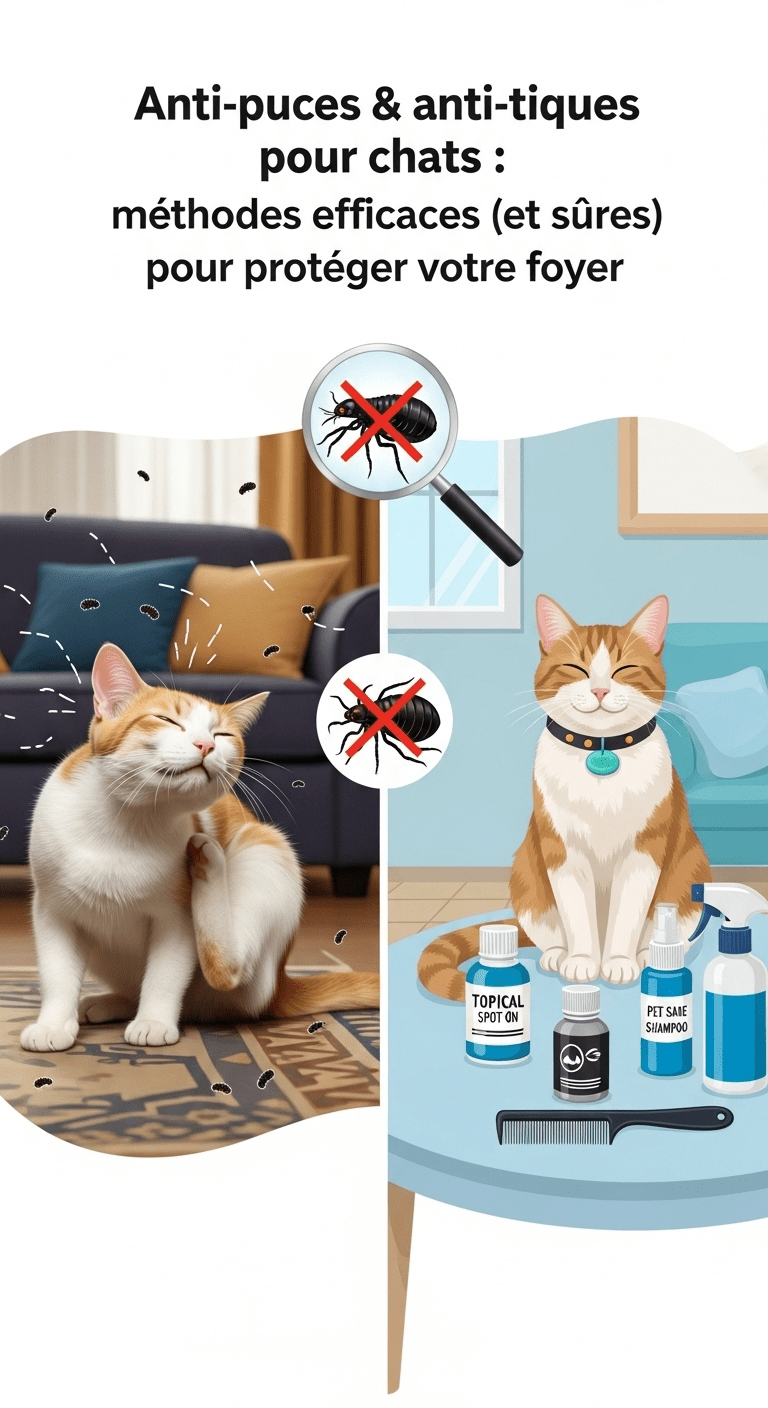 Anti-puces & anti-tiques pour chats : méthodes efficaces (et sûres) pour protéger votre foyer - My Animal Lovers