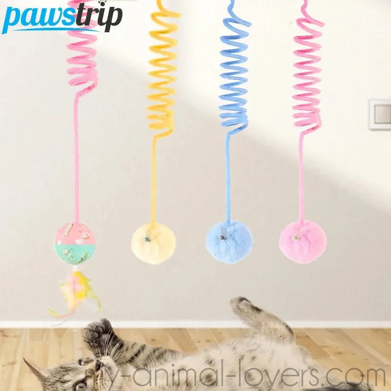 Balle en velours sautante avec clochette pour chat